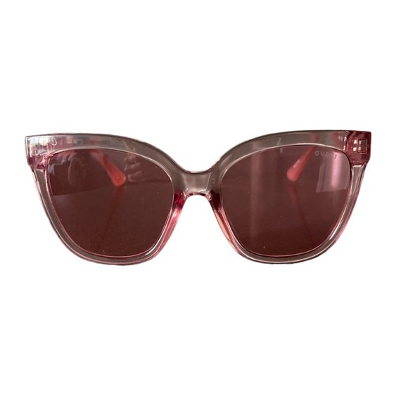 Guess Bordeaux Square Women Sunglasses GU7612 Pink Acetate 55-18-145 - Picture 3 of 10